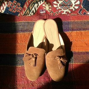 Banana Republic Camel Suede Mules/Slides